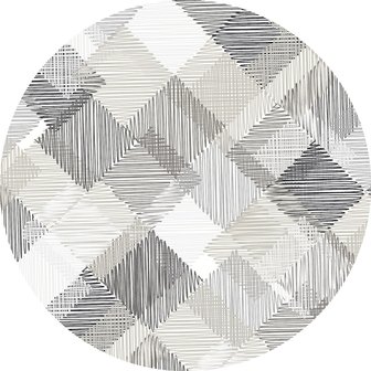 Tafelzeil rond blockies - grijs 160cm