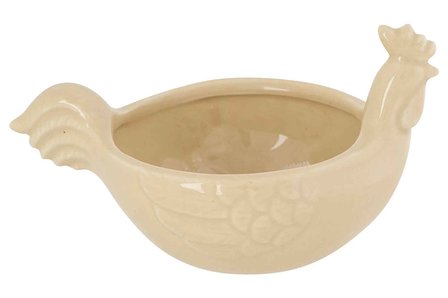 KIP BOWL BEIGE 15,8X10,3XH8,8CM KERAMIEK