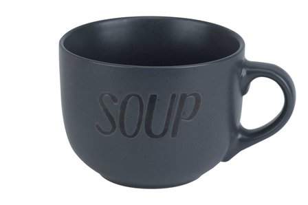 SOEPKOM SOUP DARK GREY &#039;SOUP&#039; 