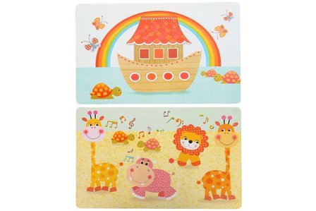 PLACEMAT SET 2 KIDS BOOT-DIEREN 43,5X28CM&nbsp;  Speciaal voor de kleintjes!