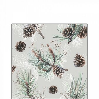 Servetten Pine Cone All Over 25x25cm