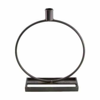 Kandelaar zwart/&nbsp;Dinnercandle holder metal  Black