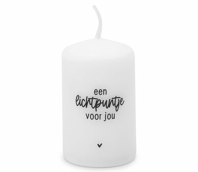 Mini kaarsje met tekst &#039;Een lichtpuntje voor jou&#039;&nbsp; ZOEDT