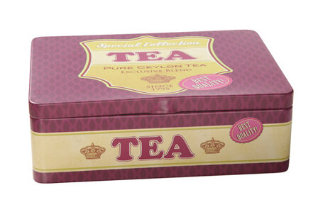 RETRO VOORRAADDOOS TEA 20X14XH6.5CM