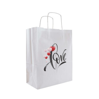  cadeau Valentijn tasjes A4 &#039;Love&#039;
