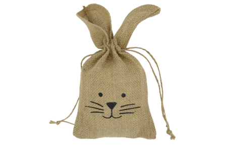 Jute zakjes set 2 stuks Easter Bunny 