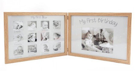 Fotolijst voor foto&#039;s van het eerste jaar van uw kind of kleinkind.