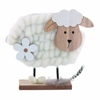 Schaap Paasdecoratie wit