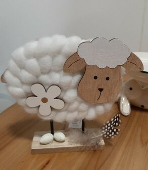 Schaap Paasdecoratie wit