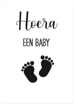 HOERA EEN BABY KAART