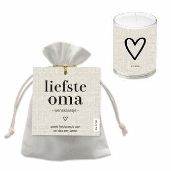 Wenskaarsje / Liefste oma