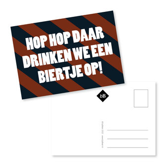 Kaartje Hop hop daar drinken we een biertje op!