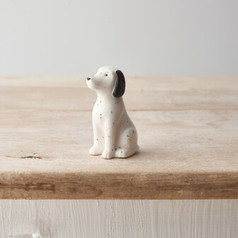 Hond beeldje wit zwart  Een mooie en lieve decoratie.