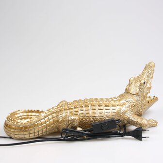 KROKODIL LAMP GOUD 47.5X19.5X17.5 CM