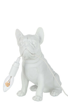 Lamp Bulldog Poly Wit  J-Line