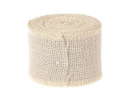 natural living Jute lint 5m x 5cm grijs