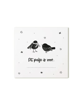 cadeau kaartje Kerst, Cadeaukaartje&nbsp;&nbsp;Winter Vogels, Dit pakje is voor...