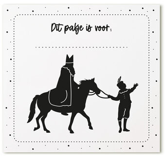 Cadeaukaartje Sint en piet &#039;Dit pakje is voor...&#039;