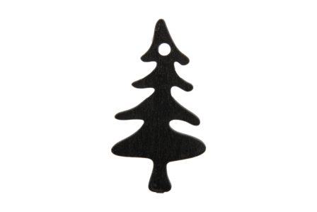 Kerstboom&nbsp;Hout zwart | plat set 2 stuks,  voor op het kerstcadeau!