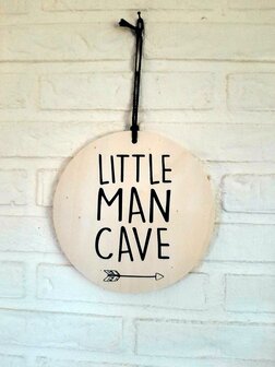 Hangdecoratie hout &quot;little man cave&quot;