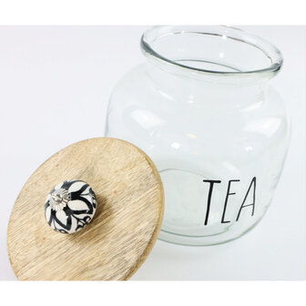 Voorraadpot Tea/Thee Glas