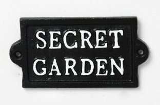 Tekstbord  &quot;Secret Garden&quot; 