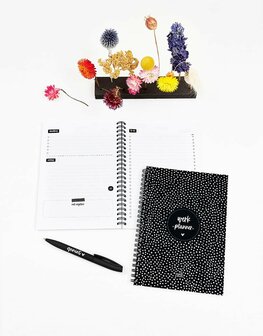 Planner things to do - zwart wit met dots patroon in A5 formaat