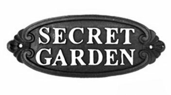 Tekstbord  &quot;Secret Garden&quot; ovaal