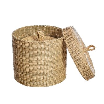 Manden set 2 Zeegras met deksel