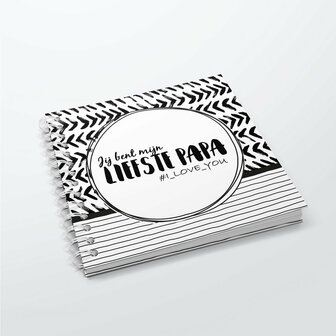 &nbsp;Jij bent mijn liefste papa - Hardcover Wire-o Invulboek SilliBeads