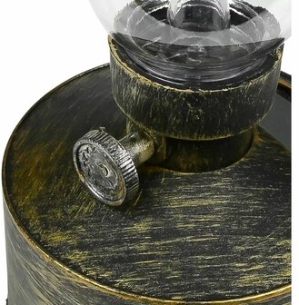LED olielamp solar met flame effect 10x10x21cm 2 assortie