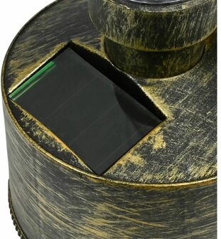 LED olielamp solar met flame effect 10x10x21cm 2 assortie