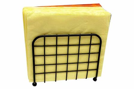 SERVETHOUDER ZWART METAAL 14,7X7XH13,1CM Artikel code 292544