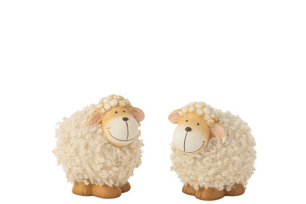 Schaap Porselein Beige/Bruin 2 ass