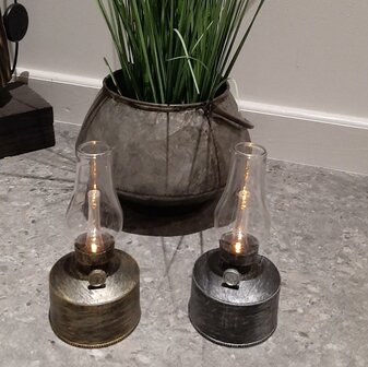 LED olielamp solar met flame effect 10x10x21cm 2 assortie