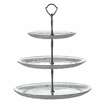 Retro Etagere Met 3 Niveaus - Glas - &Oslash; 18-25-29 cm x 34 cm