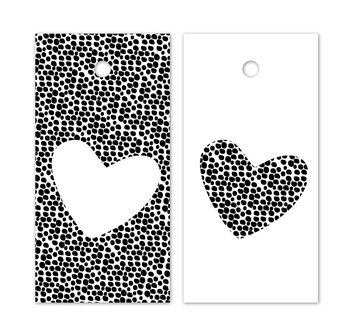Cadeaukaartjes / Mini kaartjes&nbsp; Hartjes,