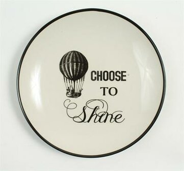 lunchbord/Gebakbord/dessertbord 20 cm. 4 stuks &quot;Choose to Shine