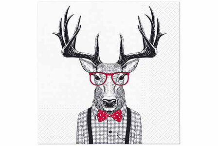 Kerstservetten OH DEER 33x33cm set 20