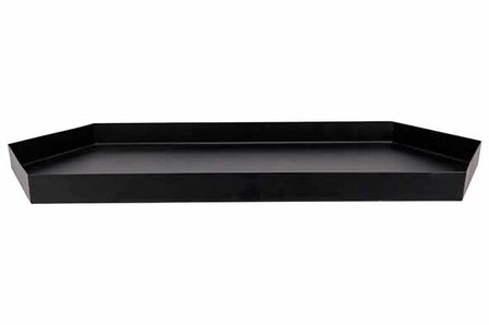 PLATEAU/SCHAALTJE ZWART 36X15XH2,3CM METAAL