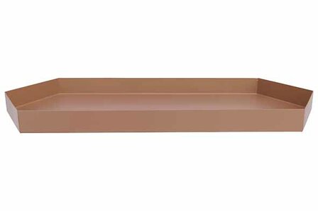PLATEAU/SCHAALTJE TAUPE 36X15XH2,3CM METAAL