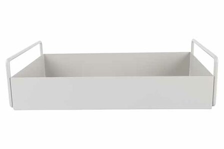 DIENBLAD GRIJS 30X20XH8CM METAAL