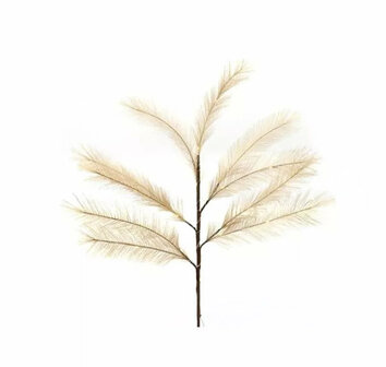 Pluim gras tak met Led lampjes 72cm  (incl. batt.)