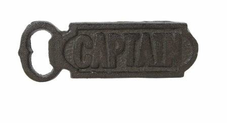 Bieropener &quot;Captain&quot; bruin gietijzer 5x2x14,5cm