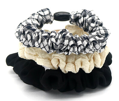 haarelastiek zwart wit