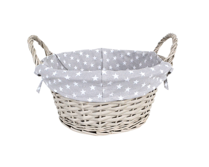 Rieten Mand Met Handvatten/sterren