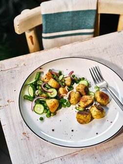 PLAT BORD DINERBORD D26CM SET 6 ZWART WIT