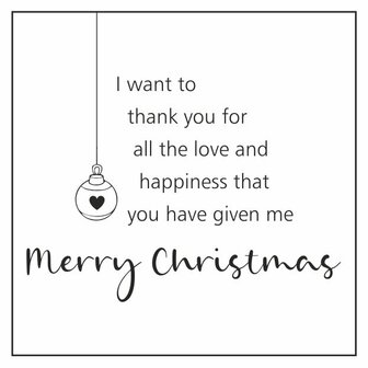 Kerstkaart - Merry Christmas (gedicht)