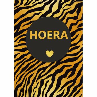 Kaart Hoera 12 x 17 cm Wenskaart