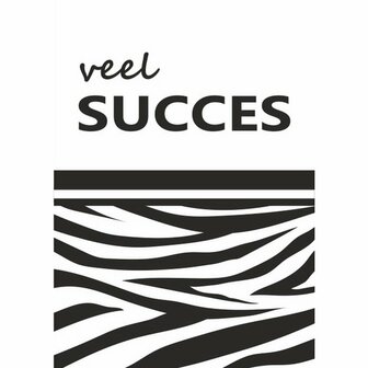 Kaart Succes&nbsp;12 x 17 cm Wenskaart Zwart Wit